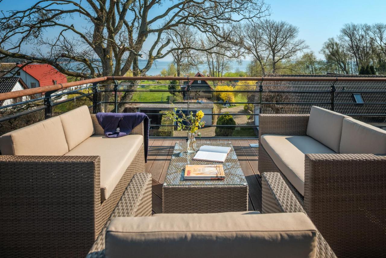 Villa Lotsenhaeuser Ruegen - Luxus Ferienhaus - 3 Schlafzimmer - Sauna - Dachterrasse Mit Boddenblick Breege Bagian luar foto